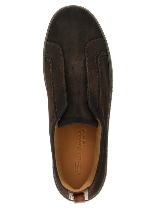 26FW 산토니 스니커즈 MBCD22222SMOKEMUT60T60 Brown - SANTONI