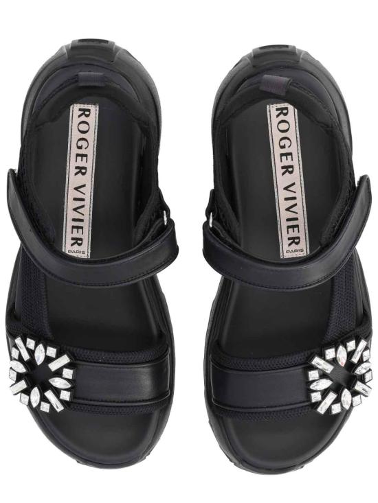 26SS 로저비비에 비브 온 더 런 샌들 RVW80044270V4CB999 BLACK - ROGER VIVIER