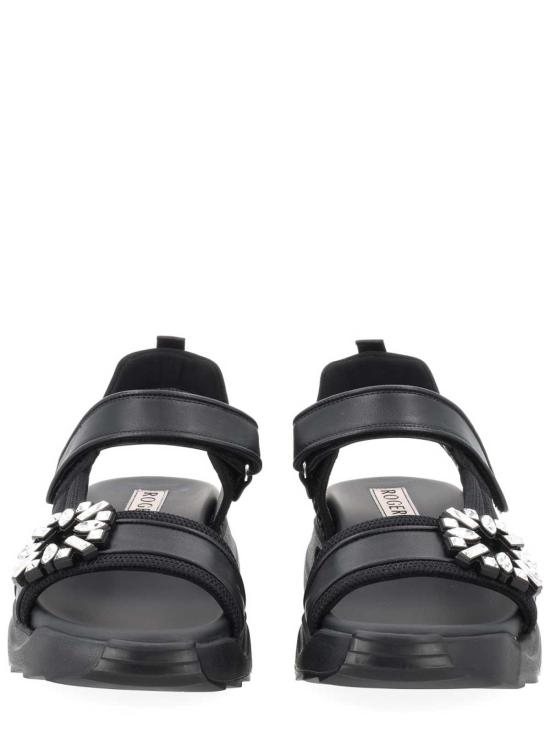 26SS 로저비비에 비브 온 더 런 샌들 RVW80044270V4CB999 BLACK - ROGER VIVIER