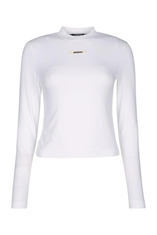 26FW 자크뮈스 그로그랭 로고 롱슬리브 티셔츠 TSW00155AJ00124 100 WHITE