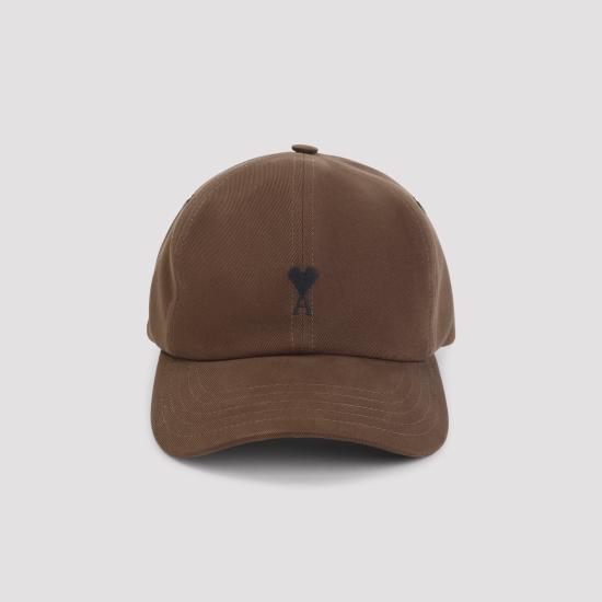 26FW 아미 코튼 ADC 자수 볼캡 UCP265 AW0041 2221 CHOCOLATE BROWN