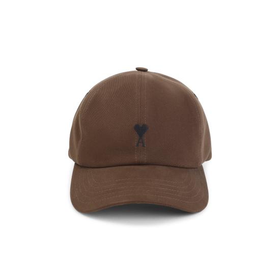 26FW 아미 코튼 ADC 자수 볼캡 UCP265 AW0041 2221 CHOCOLATE BROWN - AMI