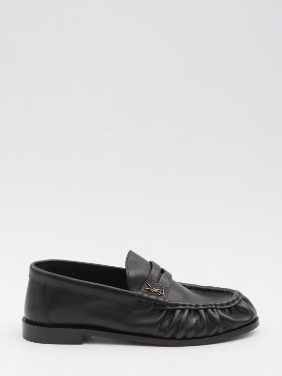 26FW 생로랑 르 로퍼 레더 페니 로퍼 818908 BLACK
