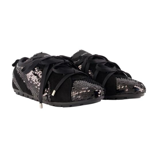 26FW 시몬로샤 시퀸 발레리나 그립 트레이너 스니커즈 BPT4S 0845 DEEP RED BLACK - SIMONE ROCHA