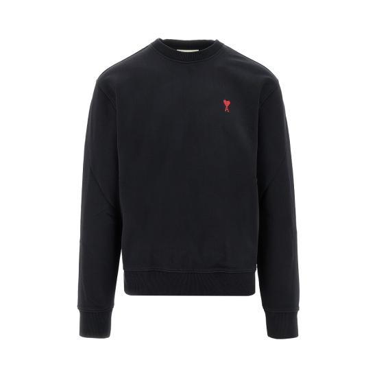 26FW 아미 스몰 하트 로고 스웨트셔츠 BFUSW035730 Black