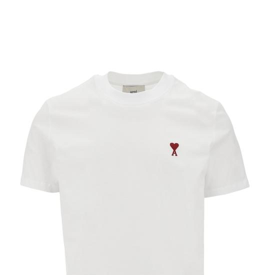 26FW 아미 스몰 하트 로고 티셔츠 BFUTS035724 White - AMI