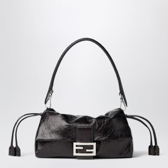 26FW 펜디 바게트 소프트 미디엄 백 8BR856B14M Black