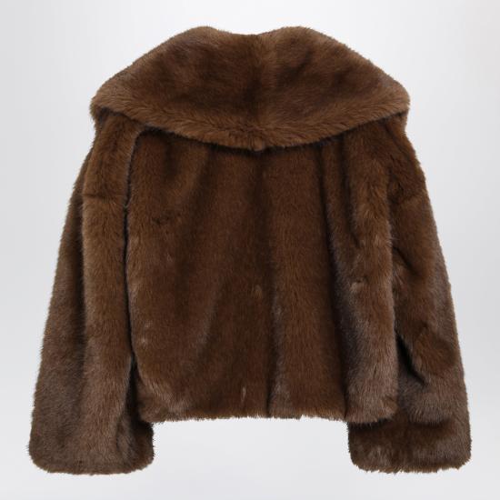26FW 비비 쿠튀르 무스탕 FW26FA4EF Brown - B&B COUTURE
