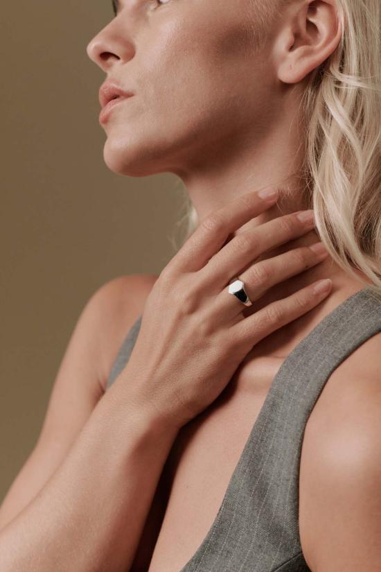  Their Studios 반지 Hayden Hex Pinky Ring - OTHER BRANDS