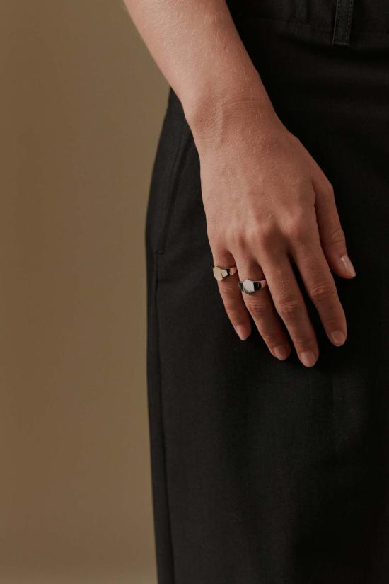  Their Studios 반지 Hayden Hex Pinky Ring - OTHER BRANDS