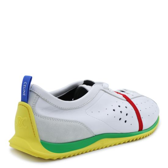 26FW 셀린느 스트레치 램스킨 소프트 스니커즈 367355351C GKQ1 WHITE YELLOW - CELINE