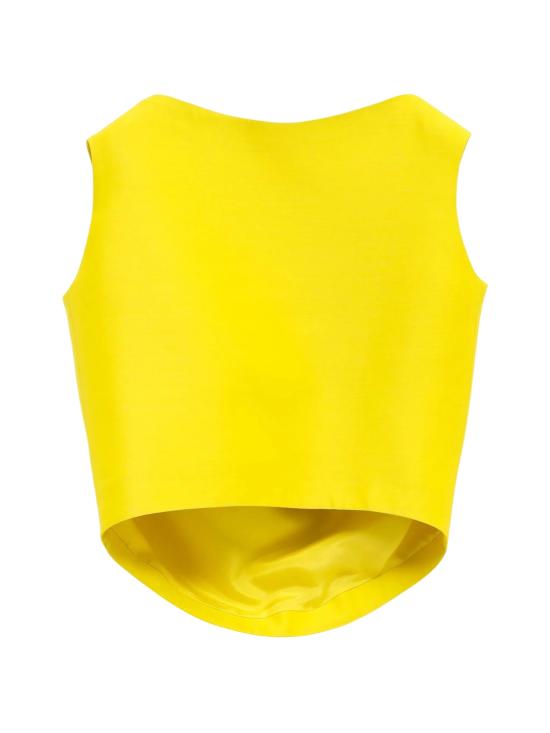 26FW 발렌시아가 민소매 티셔츠 872137 TUT227200 YELLOW - BALENCIAGA