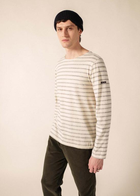  세인트제임스 긴팔 티셔츠 Saint James Usa Beille Breton 셔츠 Ecru / 그레이 - SAINT JAMES