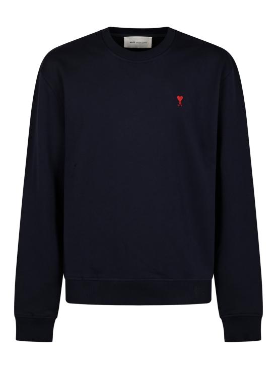 26FW 아미 스몰 하트 로고 스웨트셔츠 BFUSW035 730430 BLEU NUIT