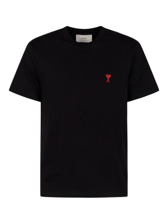 26FW 아미 스몰 하트 로고 티셔츠 BFUTS035 724001 NOIR