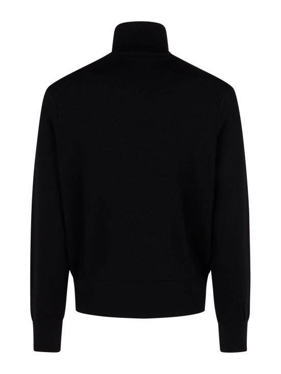 26FW 아미 스몰 하트 로고 메리노 울 니트 터틀넥 HKS827 001009 NOIR ROUGE - AMI