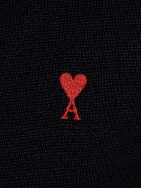26FW 아미 ADC 울 V넥 가디건 HKC361 001009 NOIR ROUGE - AMI