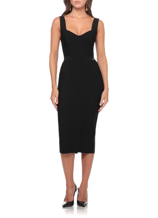 26FW 엘리자베타프랜치 미디 원피스 AB98566E2 110 Black - ELISABETTA FRANCHI