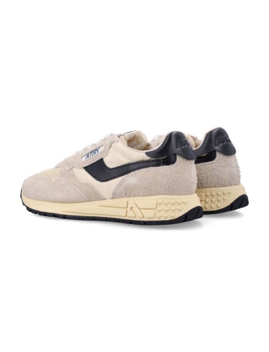 26FW 오트리 릴윈드 로우 나일론 스웨이드 스니커즈 WWLMUT60 EB ECRU BLACK - AUTRY