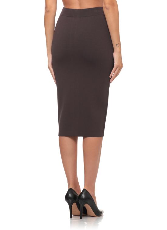 26FW 엘리자베타프랜치 미디 스커트 GK28B66E2 EV9 BROWN - ELISABETTA FRANCHI