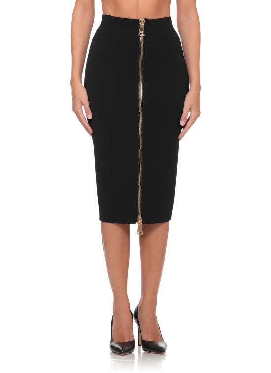 26FW 엘리자베타프랜치 미디 스커트 GK28B66E2 110 BLACK - ELISABETTA FRANCHI