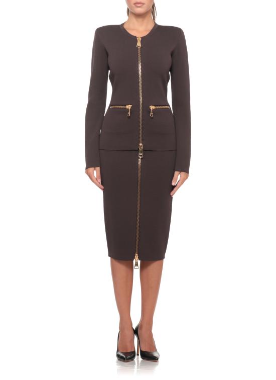 26FW 엘리자베타프랜치 가디건 MK68B66E2 EV9 BROWN - ELISABETTA FRANCHI