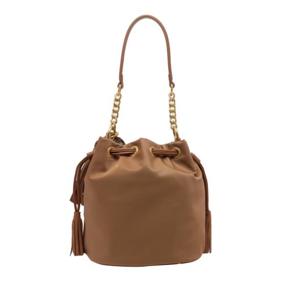 26FW 라캐리 숄더백 162MEB575 NYECUOIO BROWN - LA CARRIE