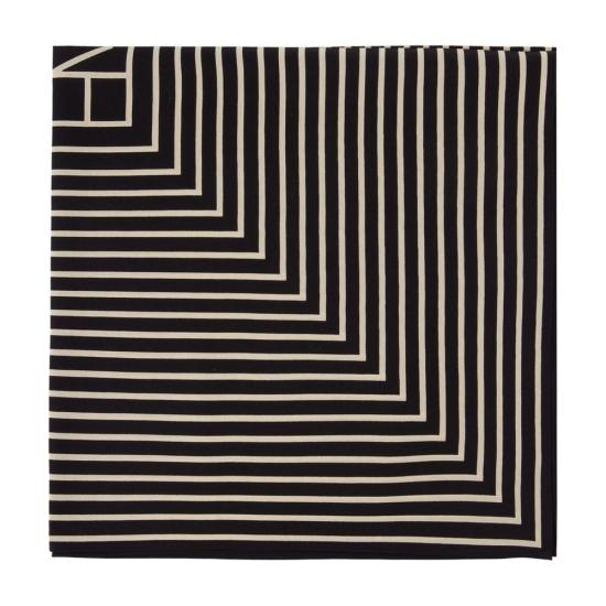 26FW 토템 시그니처 모노그램 실크 스카프 221852800200 BLACK