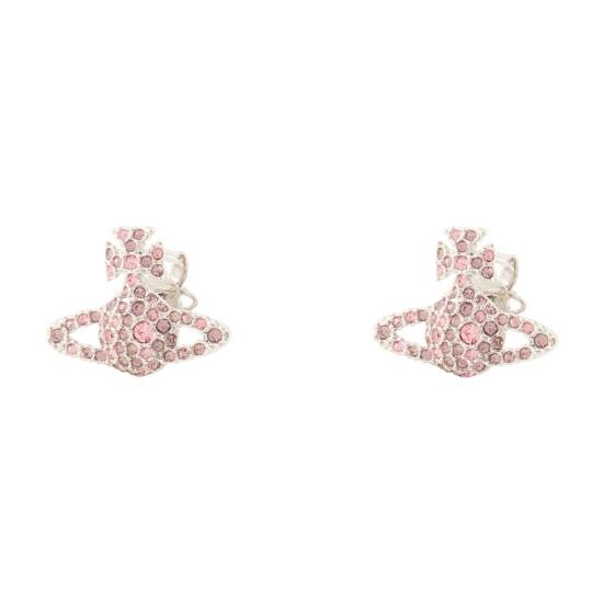 26FW 비비안웨스트우드 그레이스 바스 릴리프 스터드 이어링 6201012402P759P759 SILVER - VIVIENNE WESTWOOD