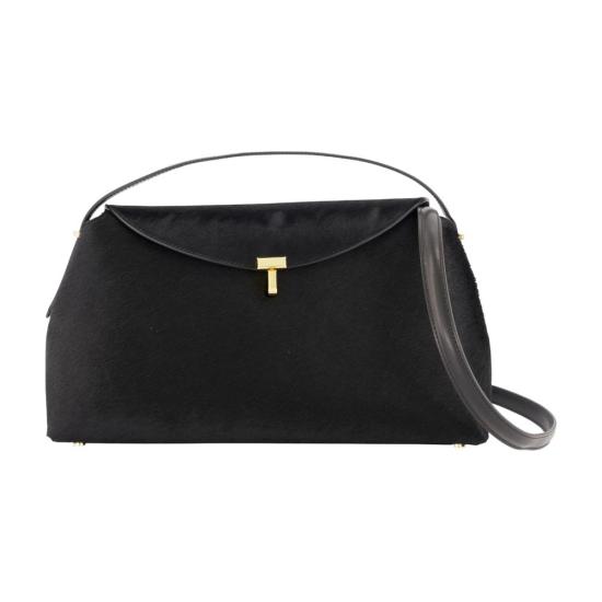 26FW 토템 미디엄 T-락 포니 헤어 탑 핸들 백 251WAL961LE0112001 BLACK