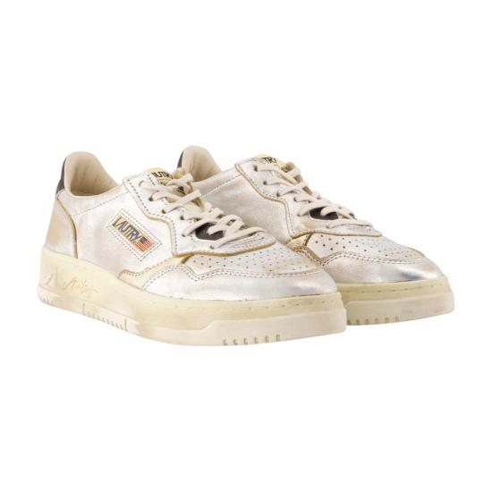 26FW 오트리 슈퍼 빈티지 메달리스트 로우 레더 스니커즈 AVLWWR02 SILVER - AUTRY