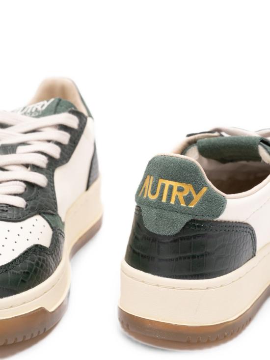 26FW 오트리 메달리스트 로우 레더 스니커즈 AULWCZ02 GREEN - AUTRY