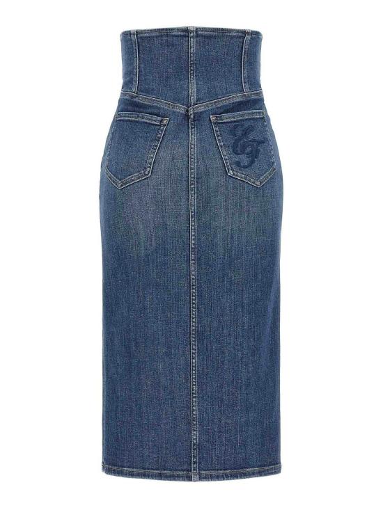 26FW 엘리자베타프랜치 미디 스커트 GJ01N66E2139 BLUE - ELISABETTA FRANCHI