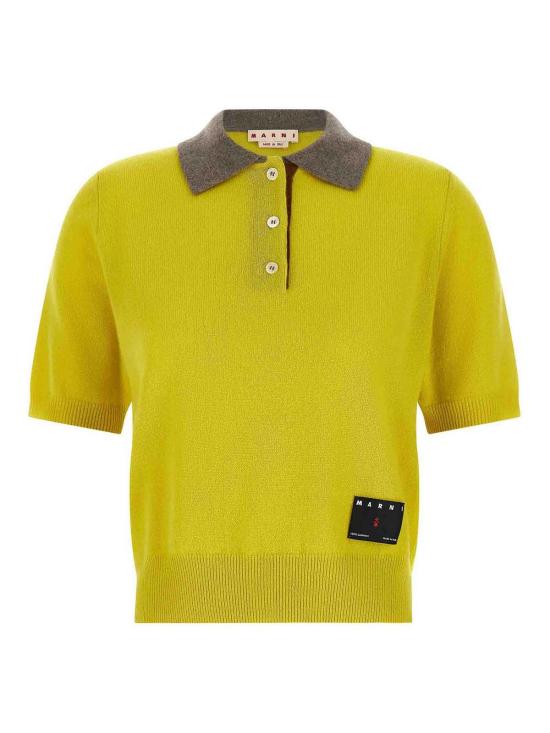 26FW 마르니 폴로 티셔츠 POMD0068EQUFX331MXV42 YELLOW