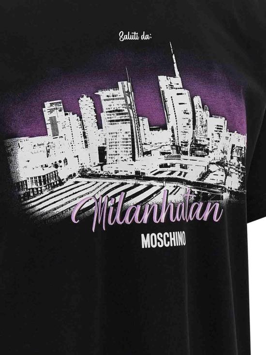 26FW 모스키노 반팔 티셔츠 72552411555 BLACK - MOSCHINO