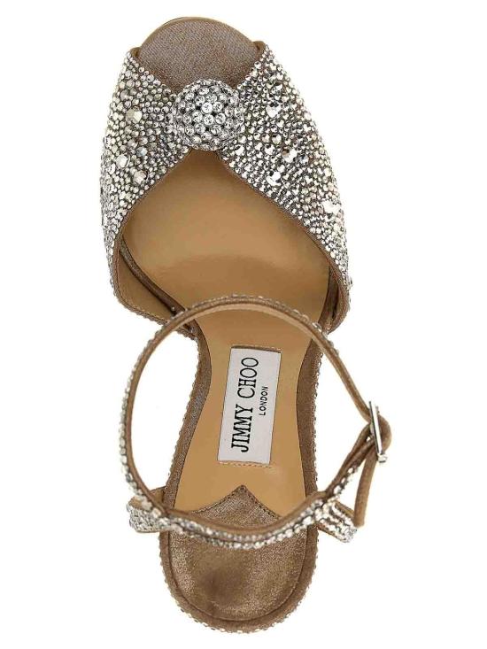  지미추 샌들 SACORA100PHZNUDECRYSTAL Silver - JIMMY CHOO