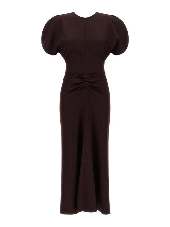 26FW 빅토리아 베컴 롱 원피스 1226WDR005227VACAI Dark Red