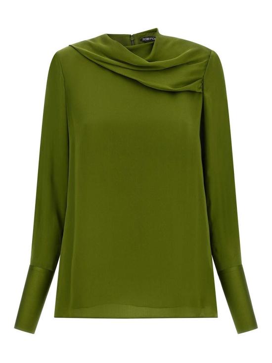 26FW 톰포드 블라우스 TS2167FAX1778GDK GREEN
