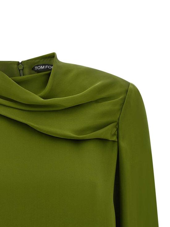 26FW 톰포드 블라우스 TS2167FAX1778GDK GREEN - TOMFORD