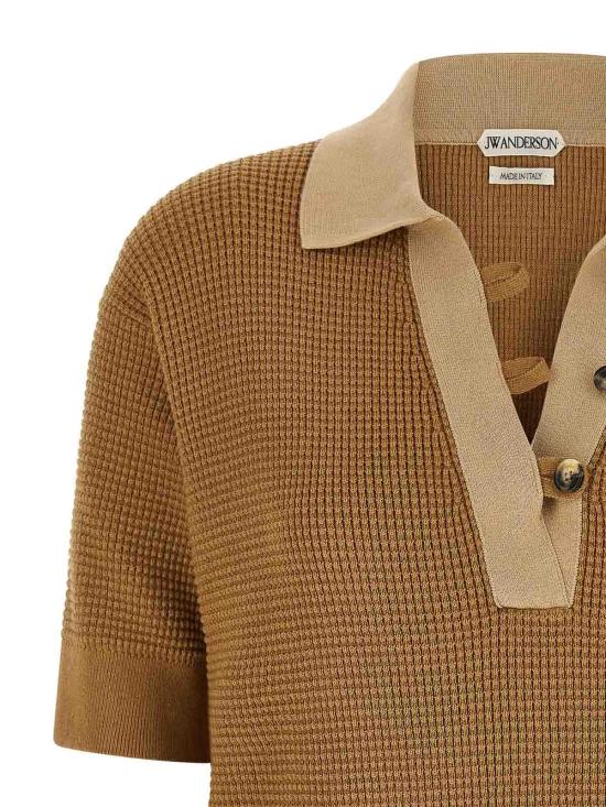 26FW JW앤더슨 폴로 티셔츠 KW1569YN0535175 BEIGE - JW ANDERSON