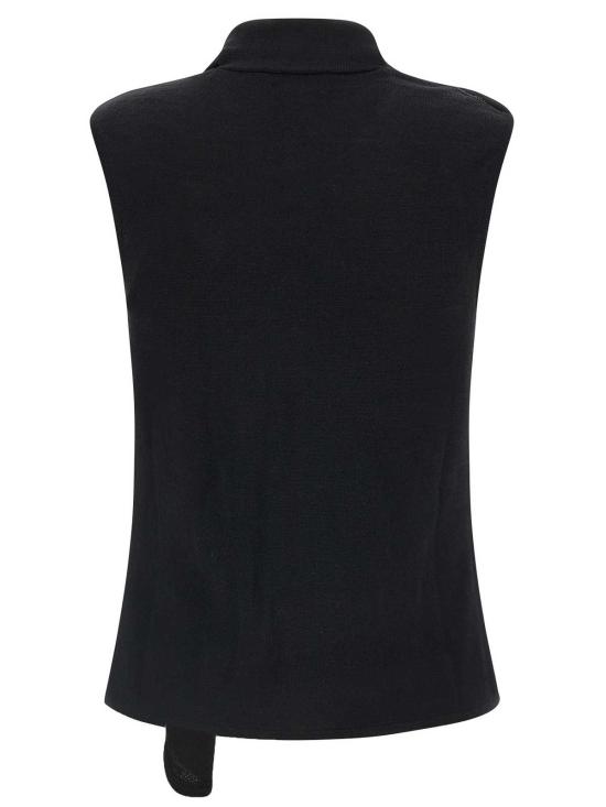 26FW 르메르 타이 넥 니트 베스트 PO0053LK1063BK999 BLACK - LEMAIRE