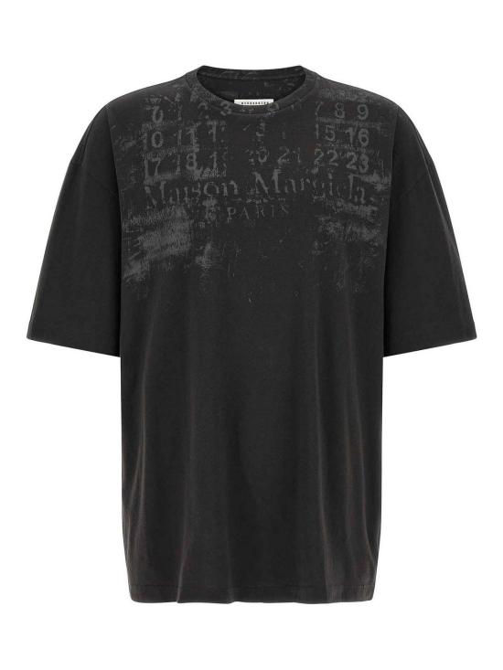 26FW 마르지엘라 뉴메릭 로고 오버사이즈 코튼 티셔츠 S50GC0737S24607855 BLACK