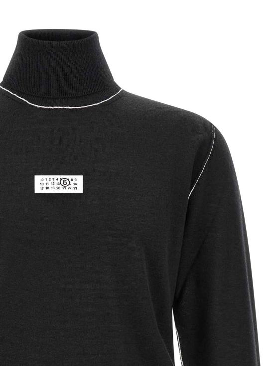 26FW MM6 메종마르지엘라 터틀넥 SH0HA0009M13037900 BLACK - MM6 MAISON MARGIELA