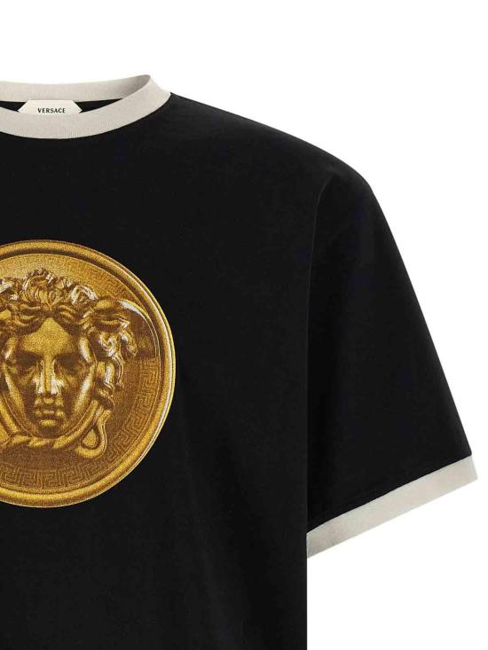 26FW 베르사체 반팔 티셔츠 10260931A187351B000 BLACK - VERSACE
