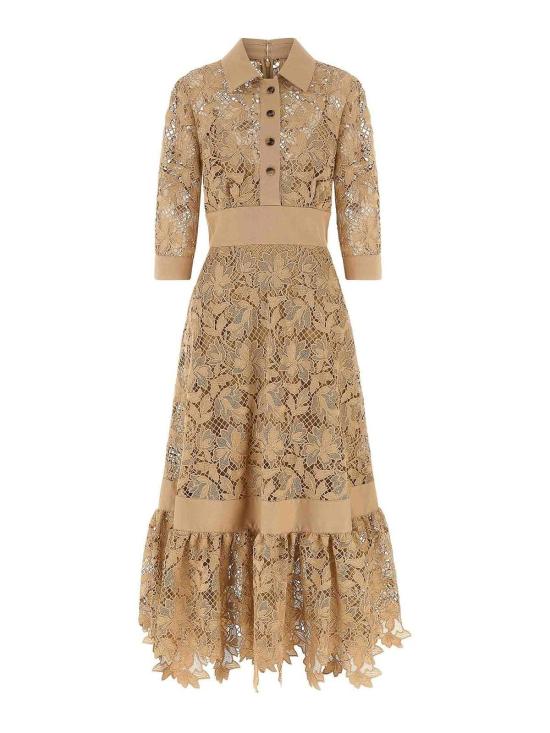 26FW 엘리 사브 롱 원피스 D1292NP26POM02BROWNSUGAR Beige
