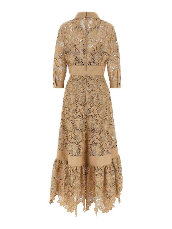 26FW 엘리 사브 롱 원피스 D1292NP26POM02BROWNSUGAR Beige - ELIE SAAB