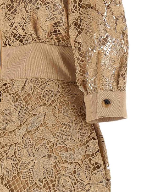 26FW 엘리 사브 롱 원피스 D1292NP26POM02BROWNSUGAR Beige - ELIE SAAB