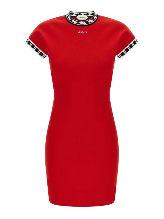 26FW 베르사체 미디 스커트 10257671A183561RC90 Red