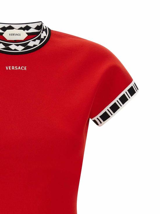 26FW 베르사체 미디 스커트 10257671A183561RC90 Red - VERSACE