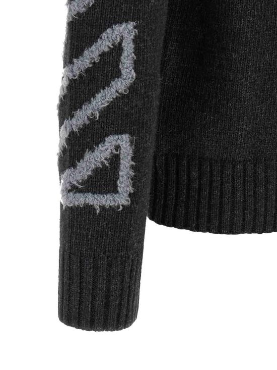 26FW 오프화이트 스웨터 OMHE087F26KNI00100010 GREY - OFF WHITE
